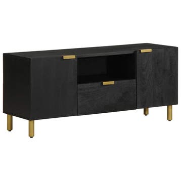 vidaXL tv-meubel 105x33x46 cm bewerkt hout zwart, Verzenden