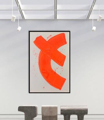 Stefanie Raus - Orange 1945 XXL, Antiquités & Art