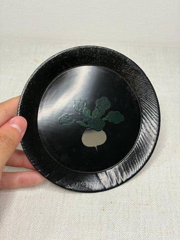 Bord (5) - lakwerk - zwart Urushi