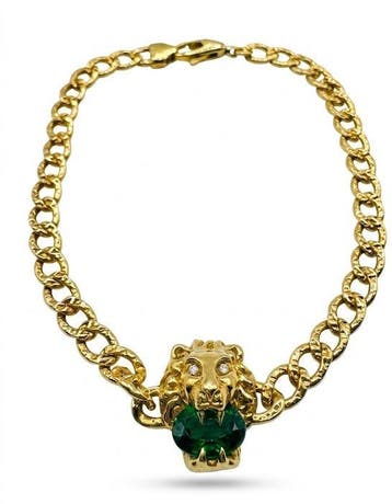 Gucci - Bracelet - 18 carats Or jaune Émeraude - Diamant -, Bijoux, Sacs & Beauté