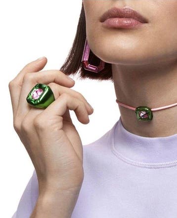 Swarovski - DULCIS Grün & Rosa - Bague de cocktail - Bijoux, Antiquités & Art