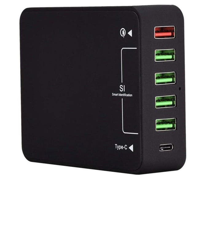 DrPhone WL3 6-poorten Wandoplader -60W USB-laadstation Hub, Telecommunicatie, Mobiele telefoons | Telefoon-opladers, Nieuw, Verzenden