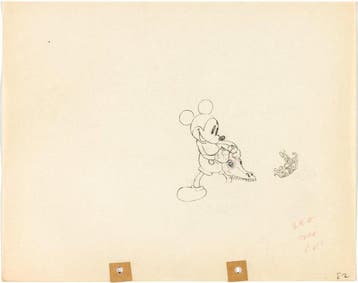 Walt Disney – Mickey Mouse-animatietekening - Mickeys Man