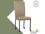 Leren eetkamerstoel Deal - Granada Taupe (taupe/bruin) -, Ophalen of Verzenden