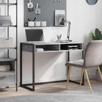 vidaXL Bureau met opslag Grijs Sonoma 100 x 50 x 75 cm, Huis en Inrichting, Bureaus, Verzenden, Nieuw