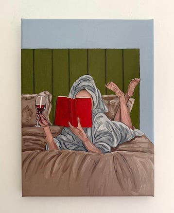 Cansu Rossi - The Reader - Oil painting
