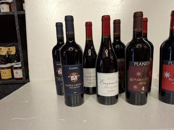 Planeta: Chardonnay x2, Burdese x2, S.Cecilia x2, Eruzione, Verzamelen, Nieuw