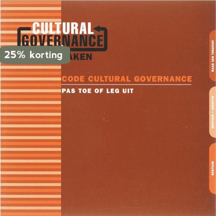 Code Cultural Governance 9789075458336, Boeken, Economie, Management en Marketing, Gelezen, Verzenden