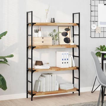 vidaXL Wandschappen 2 st zwevend olieafwerking 80x20x4 cm, Verzenden, Nieuw