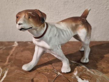 Beeldje - Jack Russel Terrier - Biscuit porselein