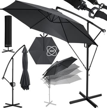 KESSER® Zweefparasol met voet  - Ø3,5m - 360° Draaibaar  - A, Tuin en Terras, Parasols, Verzenden, Nieuw