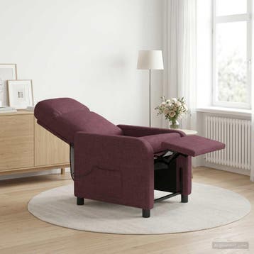 vidaXL Massage Relaxstoel Paars Stof, Verzenden