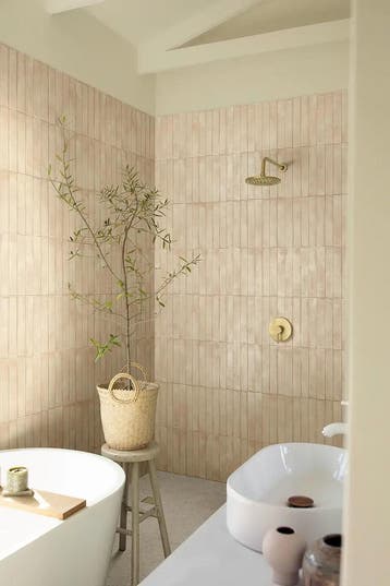 Wandtegel Arcadia Sartoria Beige Glans 6,5x26, Nieuw, 20 tot 40 cm, 10 m² of meer, Wandtegels