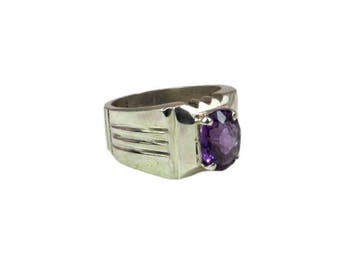 Sans prix de réserve - Bague Argent Améthyste, Nieuw