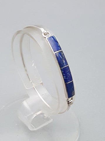 Argent, Art déco lapis-lazuli - Bracelet