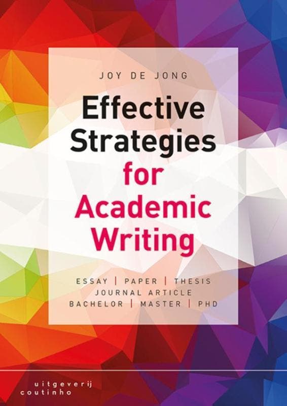 Effective strategies for academic writing 9789046905050, Boeken, Overige Boeken, Zo goed als nieuw, Verzenden