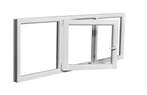 PVC vast-draaikiep-vast b250xh80 cm Wit, Gevelraam of Ruit, Minder dan 80 cm, Nieuw, Ophalen of Verzenden
