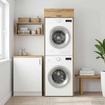 vidaXL Wasmachinekast Artisan Eiken 67,5 x 68 x 200 cm, Huis en Inrichting, Kasten | Overige, Verzenden, Nieuw