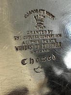 Stunning Antique Sheffield Silver-Plated Chased Gallery Tray