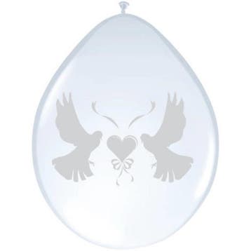 Bruiloft Ballonnen Duif 30cm 8st, Verzenden, Nieuw