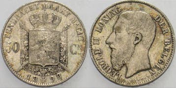 50 Centimes 1898 Belgie-koenigreich Leopold Ii 1865-1909, Verzenden, België