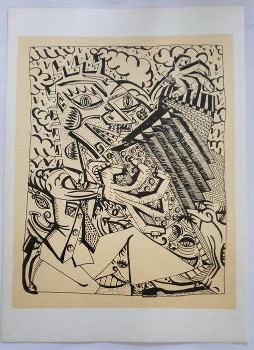Robert Combas (1957) - 3 Lithographies originales, Noise,, Antiquités & Art, Antiquités | Autres Antiquités