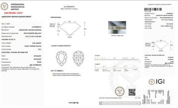 Ring - 18 karaat Geel goud - 5.02ct. tw. Geel Diamant (Fancy, Nieuw