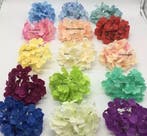 Hortensia hydrangea 35 roze geel zijden bloemkop los 15×10