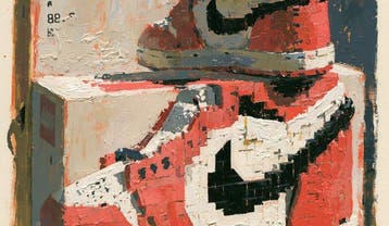 EGO - BRICK JORDAN RETRO - 1/5 SIGNÉE COA - 40x60 cm, Kinderen en Baby's, Nieuw