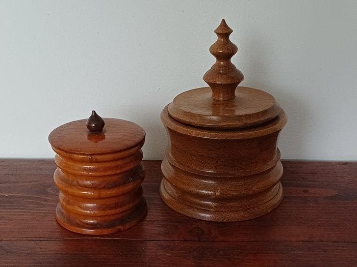 Zonder minimumprijs - Tabakspot (2) - Hout, Verzamelen, Rookartikelen, Aanstekers en Luciferdoosjes