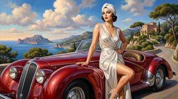CREATIVE_HUB - Fashion 30s starlette in Capri photograpic, Nieuw