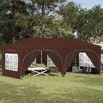 vidaXL Pop-up Feesttent Bruin 575 x 288 x 245 cm Oxford Stof, Verzenden, Nieuw