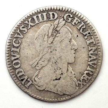 Frankrijk. Louis XIII (1610-1643). 1/12 Écu 1642-A, Paris