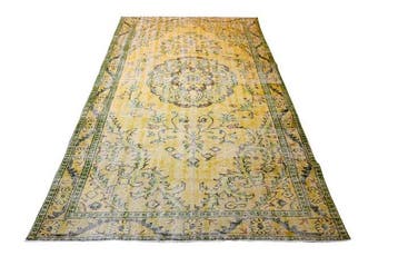 Geel vintage - Vloerkleed - 280 cm - 165 cm - met, Nieuw