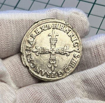 Frankrijk. Henri IV (1589-1610). 1/4 Écu de Béarn 1602, Pau