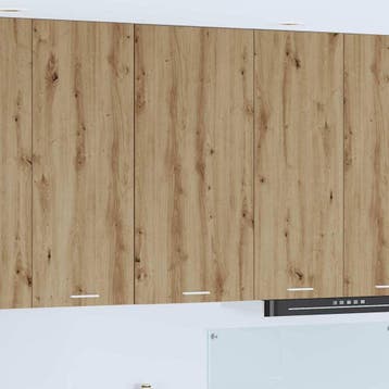 vidaXL Hangkast Ambachtelijke Eik en Wit 50 x 31 x 100 cm, Verzenden, Nieuw