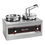 Sauzen-dispenser RVS 2x 4,5L | 1000W | Met gesloten deksel, Verzenden, Nieuw in verpakking