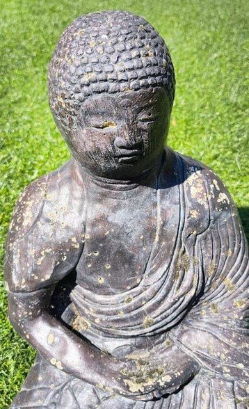 Handmade - Figuur - Prachtig verweerde sculptuur / Boeddha, Antiek en Kunst