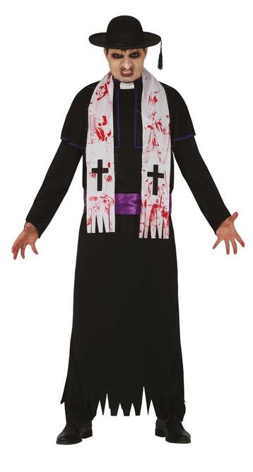 Zombie Priester Halloween Kostuum Heren L, Verzenden, Nieuw