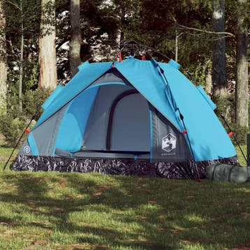 vidaXL Koepeltent 2-persoons snelontgrendeling blauw, Verzenden, Nieuw