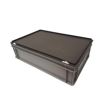 Stapelbak 600x400x170 mm euronorm met scharnierdeksel, Ophalen of Verzenden, Nieuw