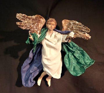 sculptuur, Antico Angelo Pastore del Presepe Napoletano - 32