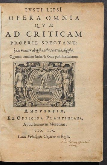 Justus Lipsius - Opera omnia quae ad criticam proprie, Antiek en Kunst