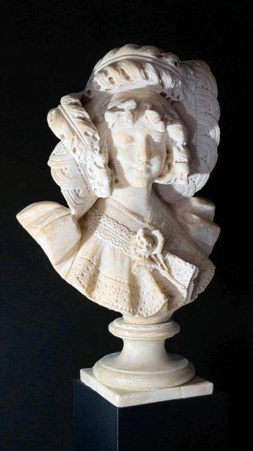 R. Parent (19° secolo) firmato - Buste, Busto fanciulla