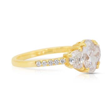 Bague - 18 carats Or jaune - 2.00ct. tw. Diamant (Naturelle)