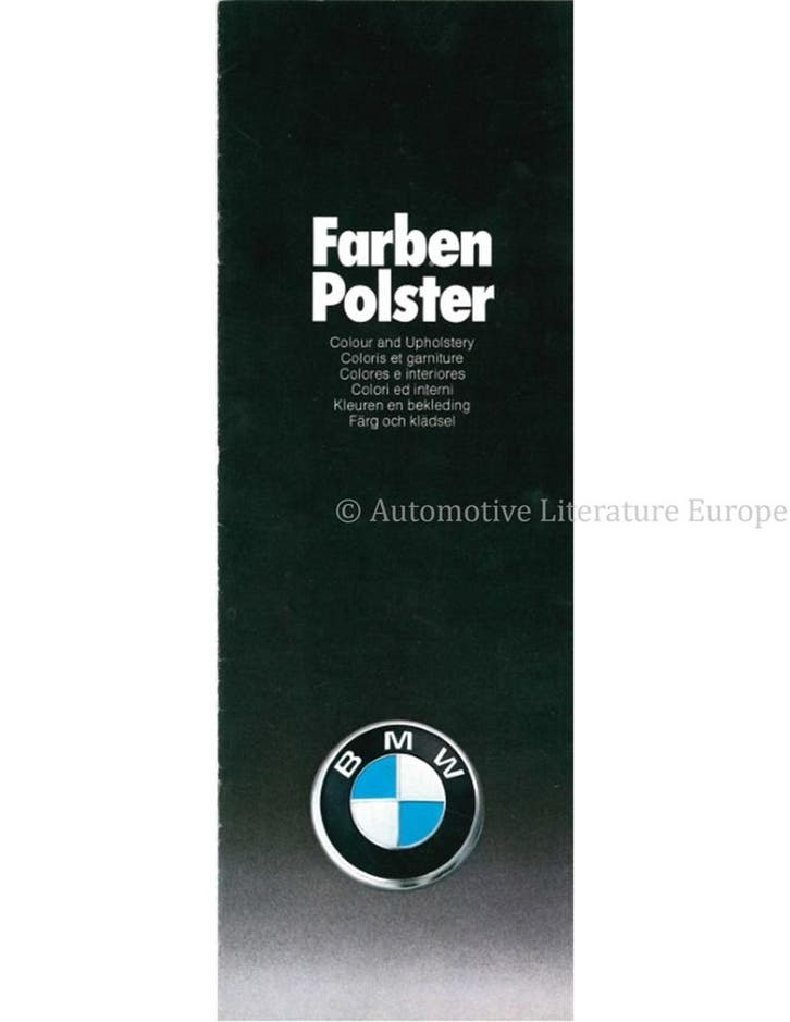 1976 BMW PROGRAMMA KLEUREN EN BEKLEDING BROCHURE, Livres, Autos | Brochures & Magazines, Enlèvement ou Envoi