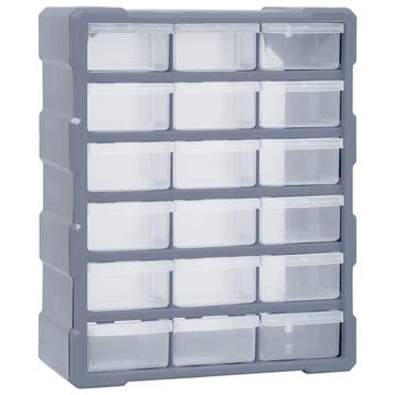 vidaXL Organiser met 18 medium lades 38x16x47 cm, Verzenden
