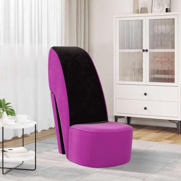 vidaXL Hakstoel fluweel paars, Huis en Inrichting, Fauteuils, Verzenden, Nieuw