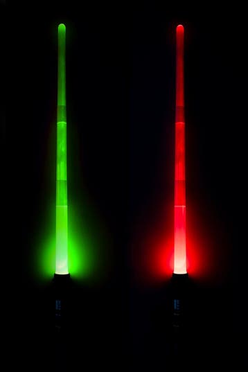 KIMU® Lightsaber 2.0 Uitschuifbaar 2 stuks Koppelbaar Zwart, Ophalen of Verzenden