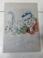 Bob Morane T1 + dédicace + dessin original couleur - C - 1, Nieuw